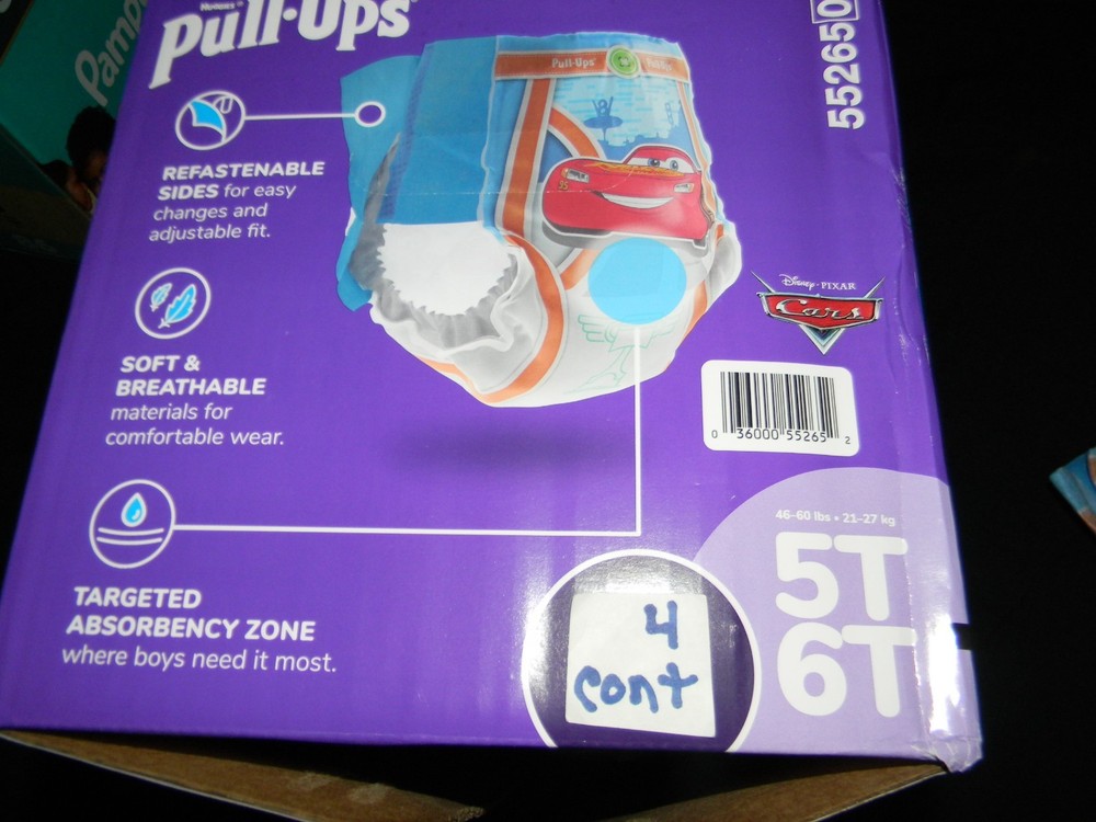 4 sample Huggies Pull-ups 5t-6t over 40-60 Lbs .