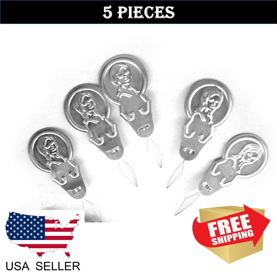 5pcs Silver Metal Wire Needle Threader Hand Machine Sewing Stitch Insertion Tool