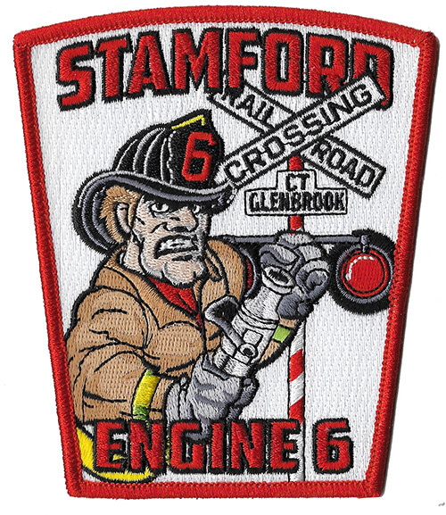 Stamford, CT Engine 6 - Train Rail Road Crossing NEW Fire Patch