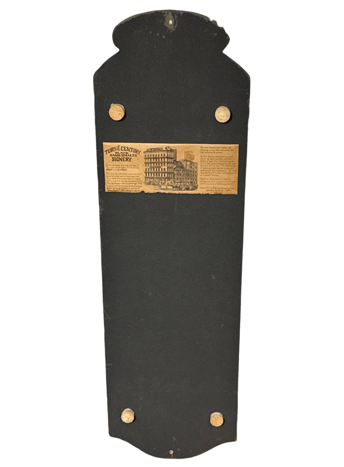 Turn-Of-The-Century Black Sand Smalts Boat/Canoe Rental Sign “THE OLD OAR HOUSE”