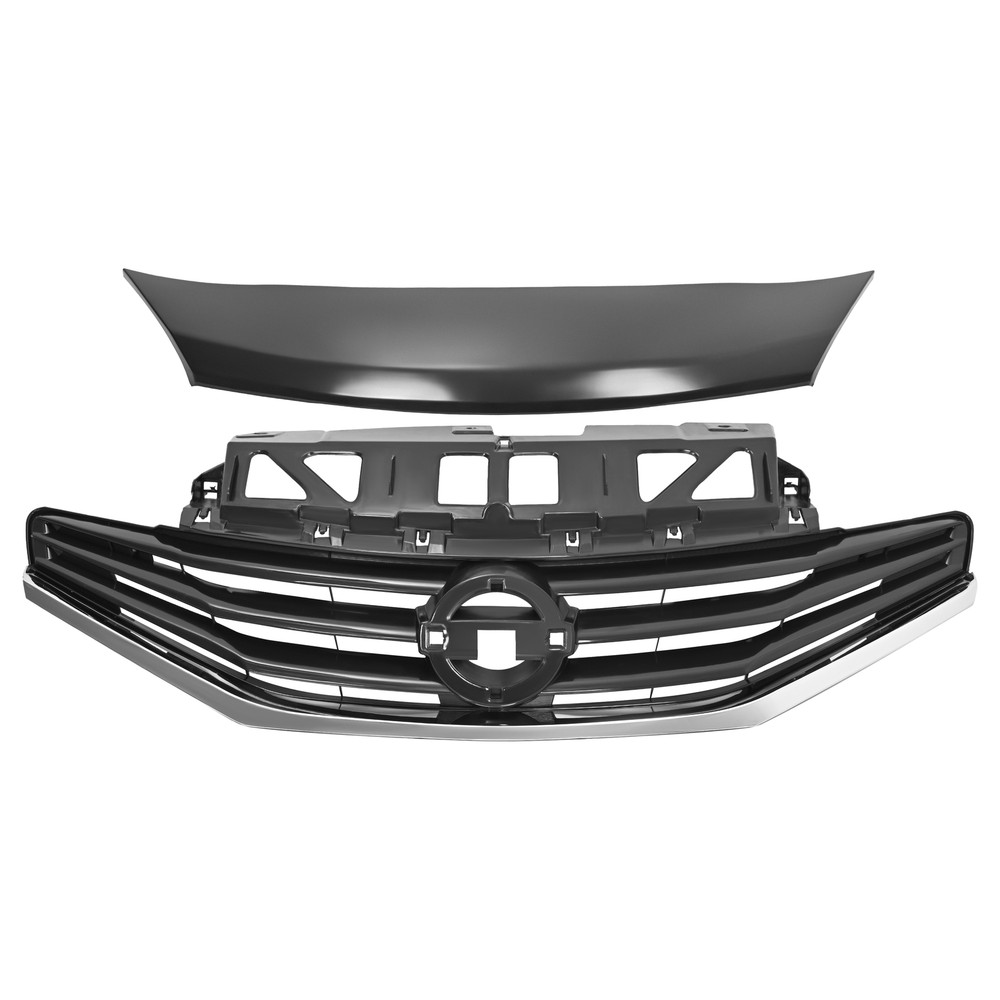 For Nissan Versa Note 2014-2017 Front Upper Bumper Grille & Cover Assembly 2PCS