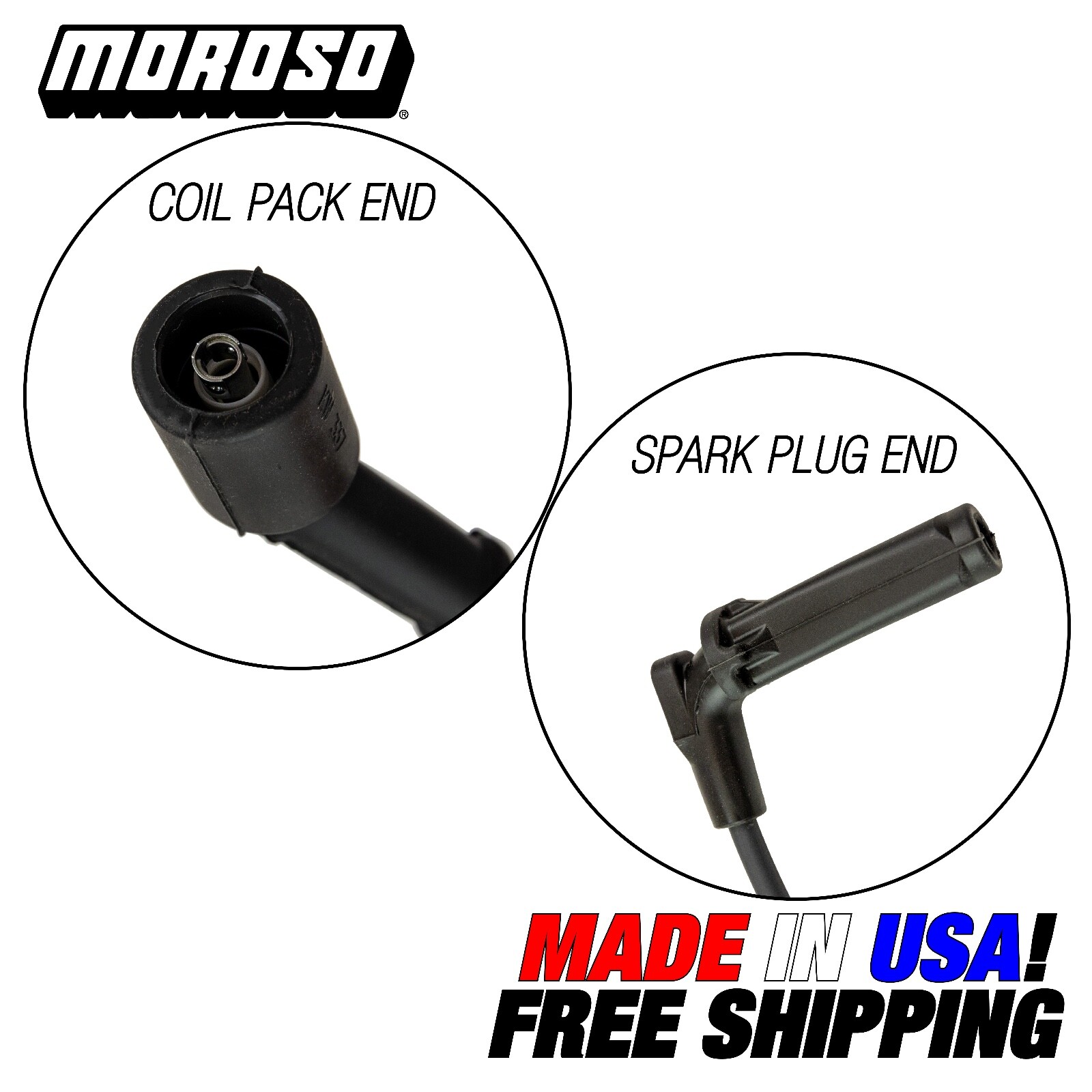 MOROSO LS SPARK PLUG IGNITION WIRE 9.75" CHEVY GMC CADILLAC 4.8L 5.3L 6.0L 6.2L