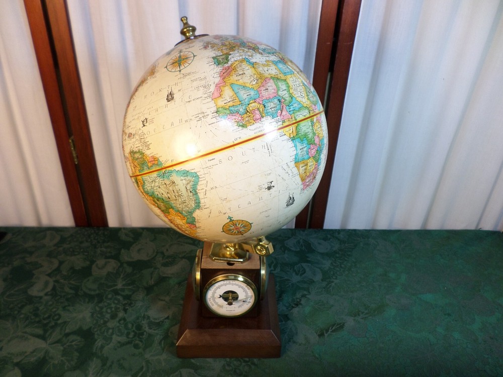 9" Replogle World Classic Series Globe w/Thermometer/Barometer/Hygrometer