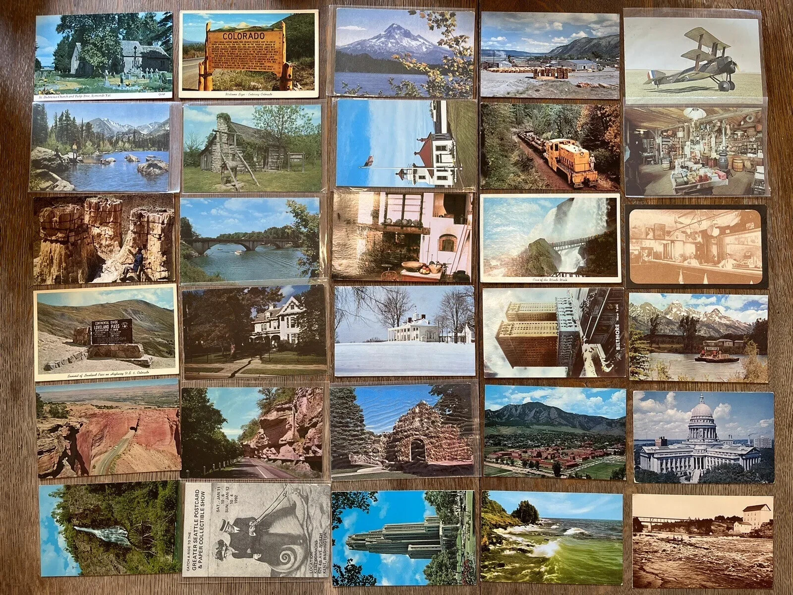 1000+ Antique Postcard Lot c1900 - c1960s City Views Holiday RPPC Collection