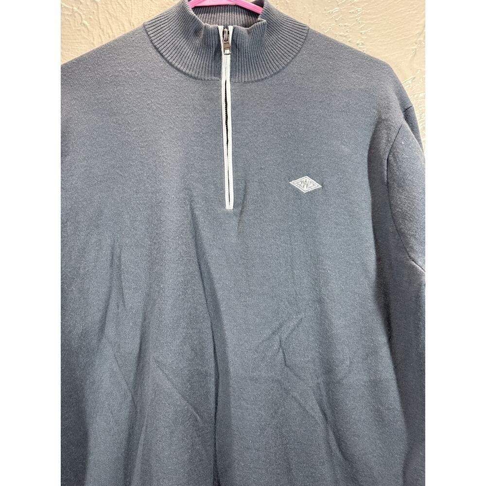 Peter Millar Warmth Quarter Zip Pullover Gray Golf Sweater Mens Size Medium