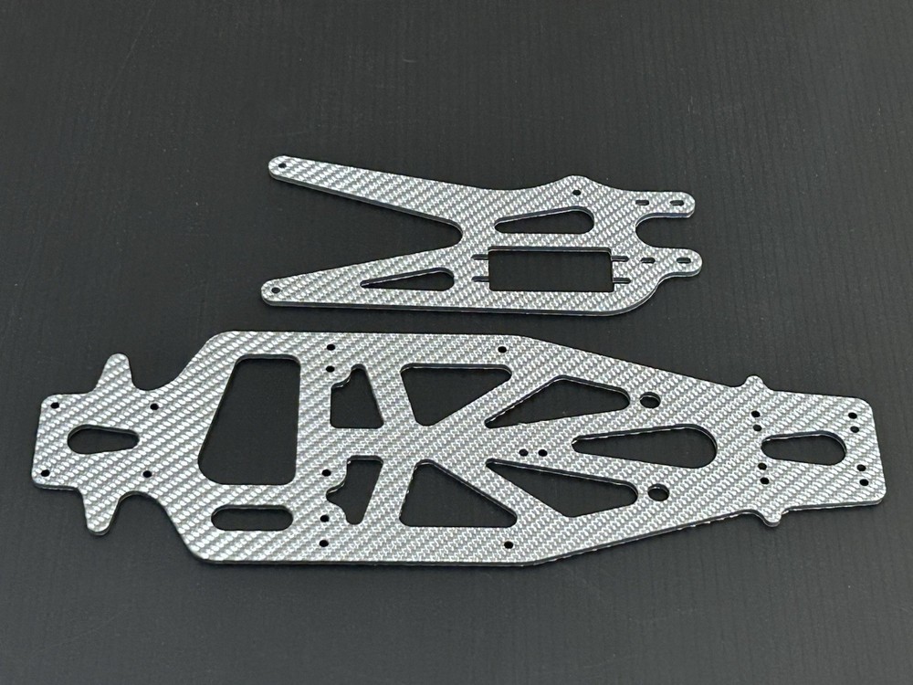 HPI RS4 Mini CF Chassis Set (Silver CF)