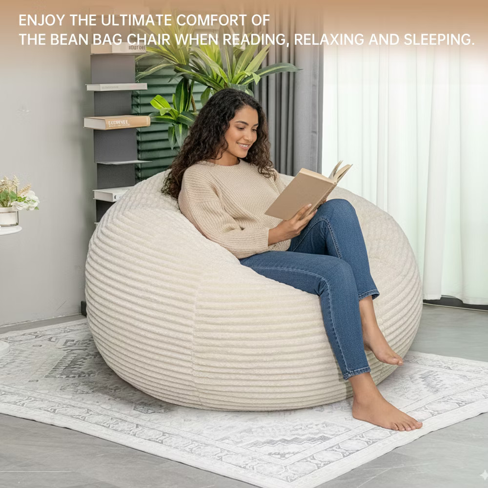 Hooseng 3.5 FT Bean Bag Chairs for Adults, Large Corduroy Bean Bag