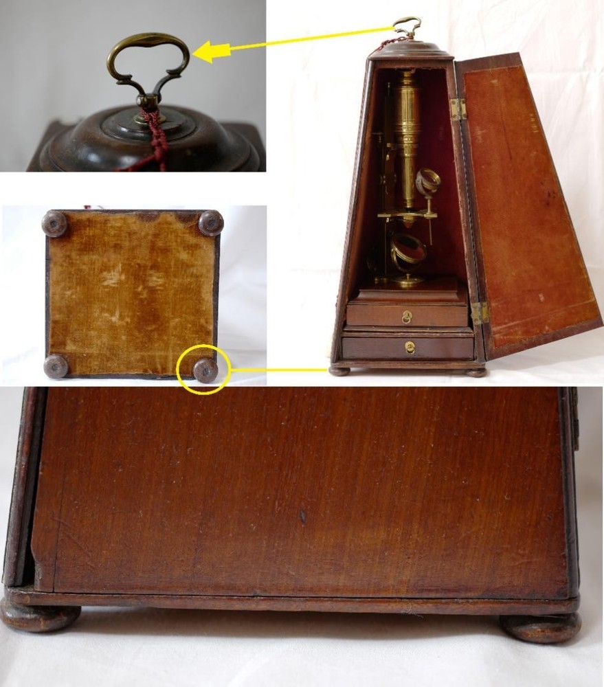 microscope antique collectible John Cuffe's compound microscope Maltese cross