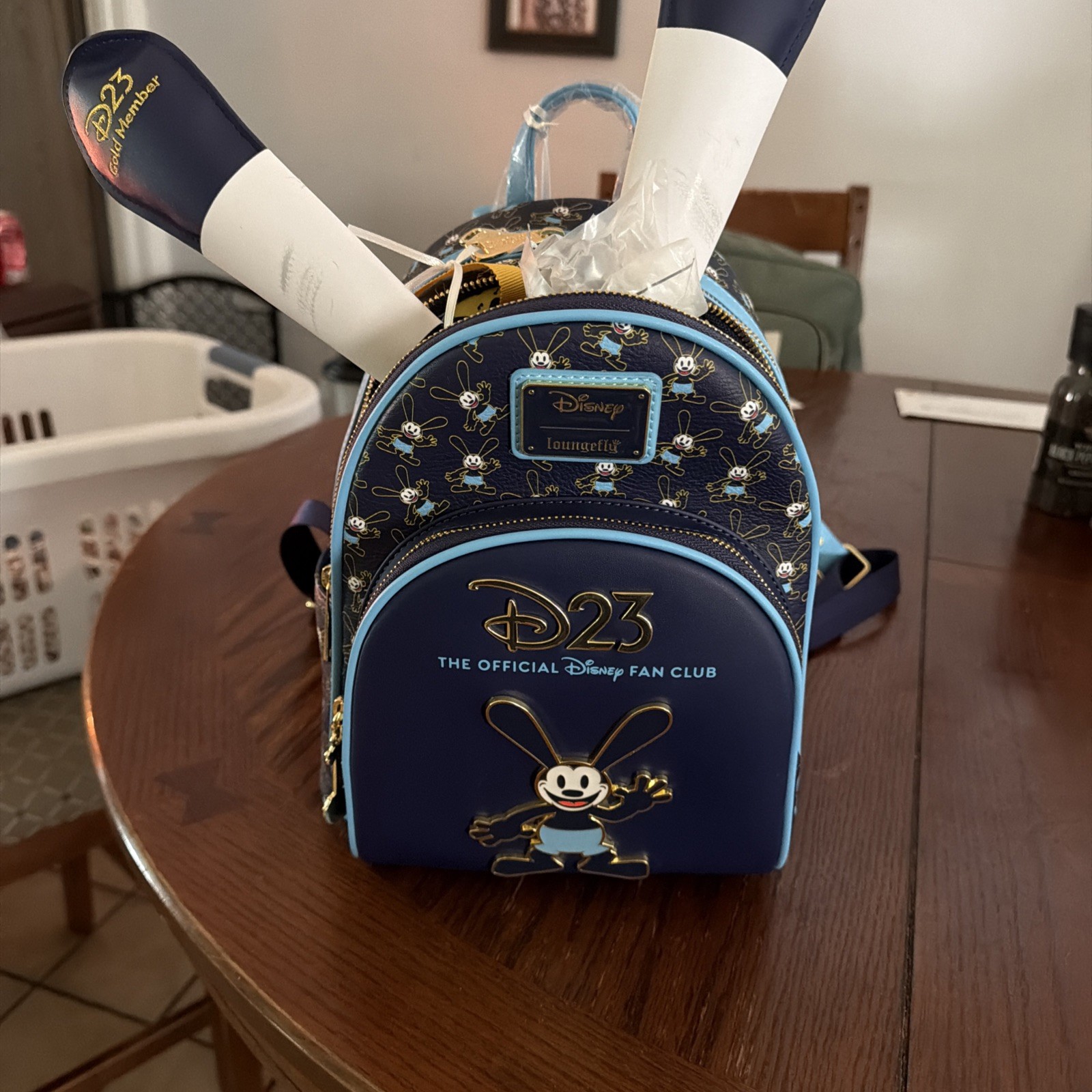 Disney D23 Fan Club Oswald Backpack And Ears Set Brand New Loungefly Awesome!!!!