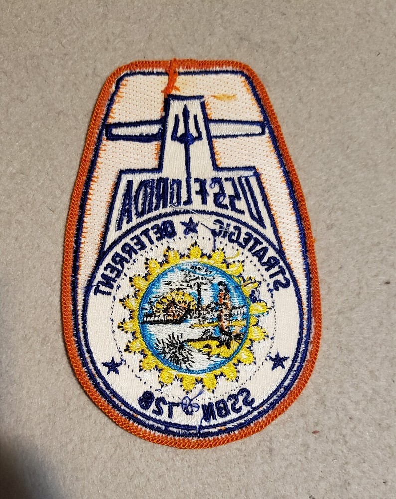 USS Florida SSBN-728 Patch - 3 1/4" x 5" - No plastic backing
