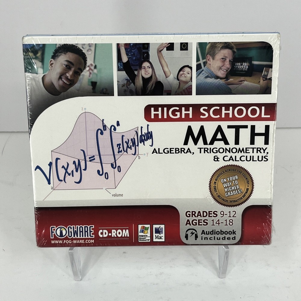 Fogware High School Math Algebra, Trig, & Calculus CD-Rom W/ Audiobook 🎀