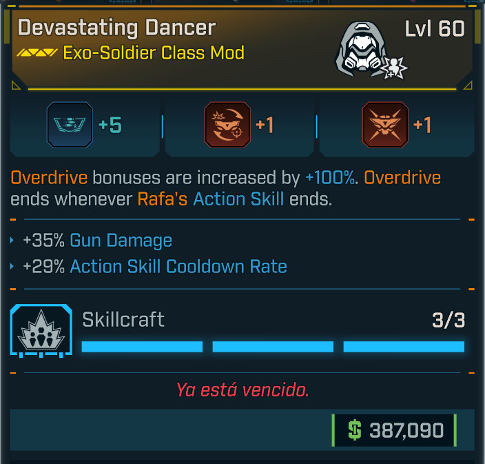 Borderlands 4 ⭐DEVASTATING DANCER CLASS MOD⭐RAFA⭐5  in to THE THRILL⭐GUN DAMAGE