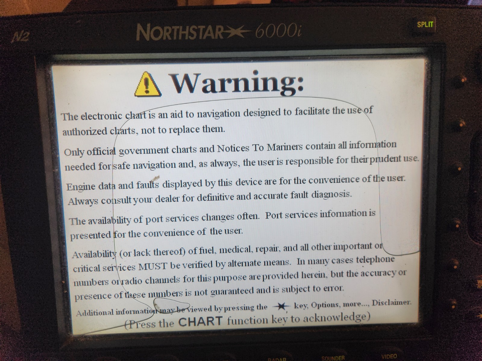 Northstar 6000i GPS Multifunction Display, With Chartplotter 10" Works Great