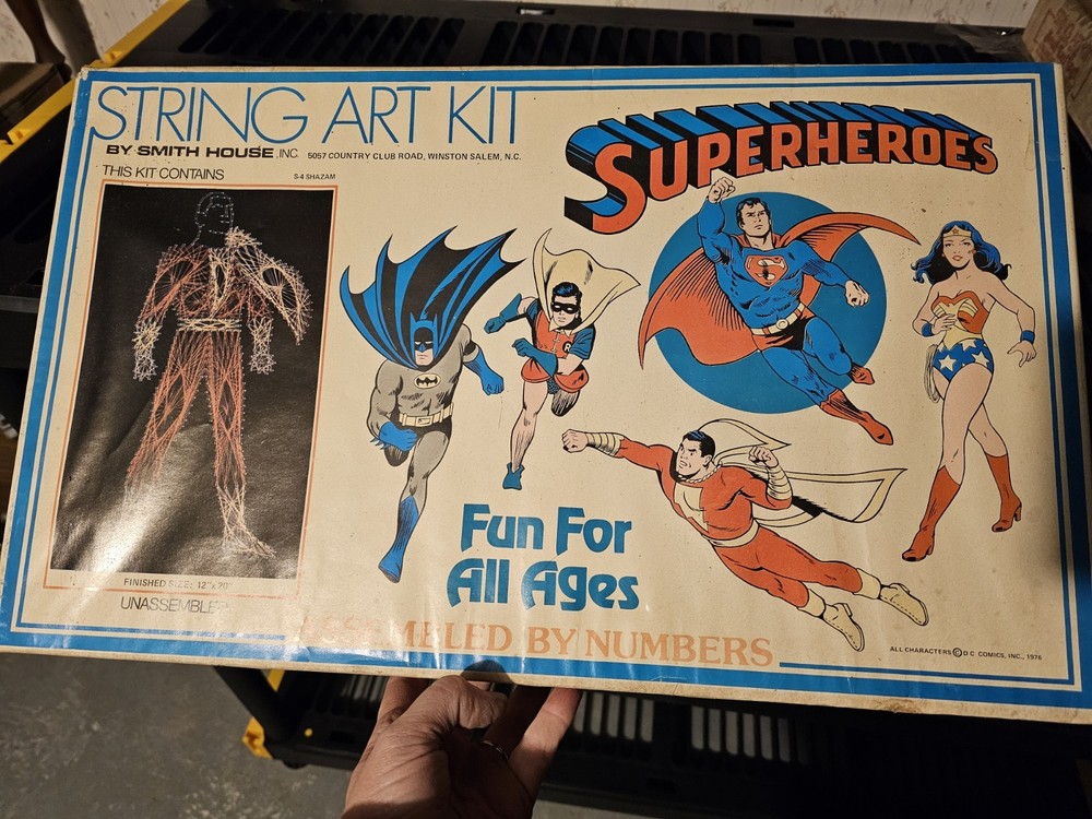 NOS SuperMan Heros SuperMan Smith House String  Art Kit