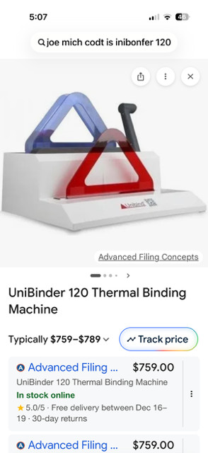 Unibinder 120 Thermal Binding Machine