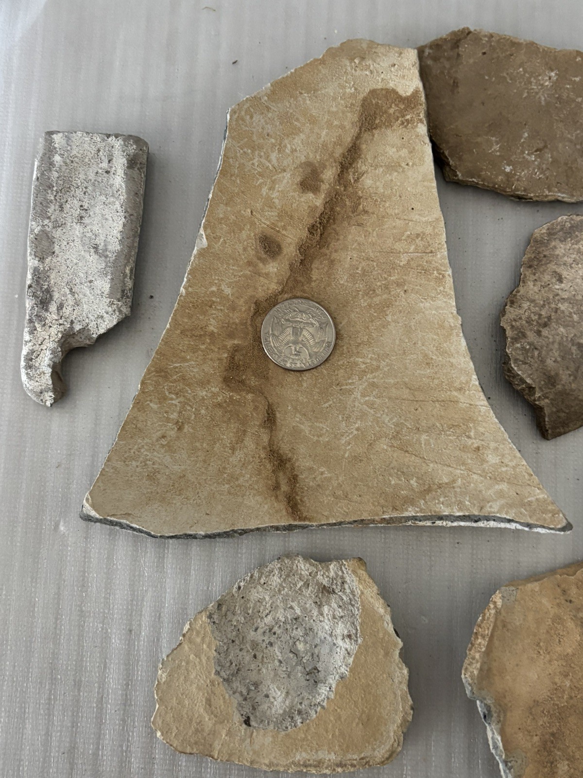 Lot of 7 Large Ancient Anasazi Native American Pottery Shards Arizona L5-D