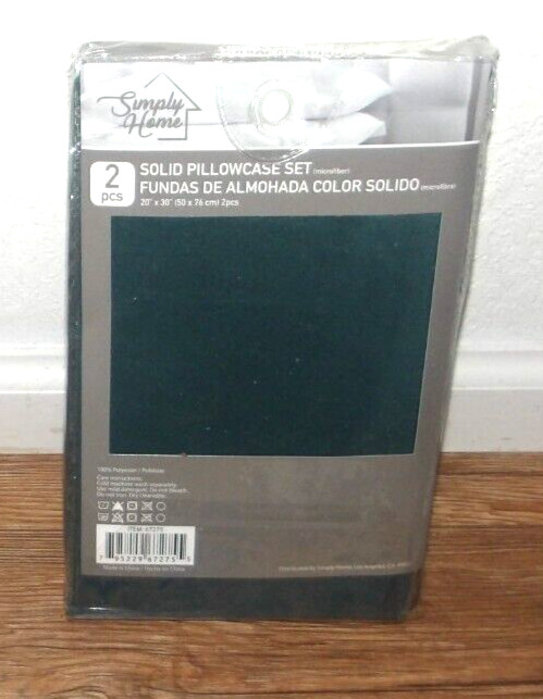 Simply Home 2 Pack Green Pillowcase Set