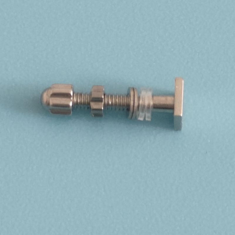 2PCS Square Screw & Bolt Replace For C ar tier Eyeglasses Frame Big Size Silver