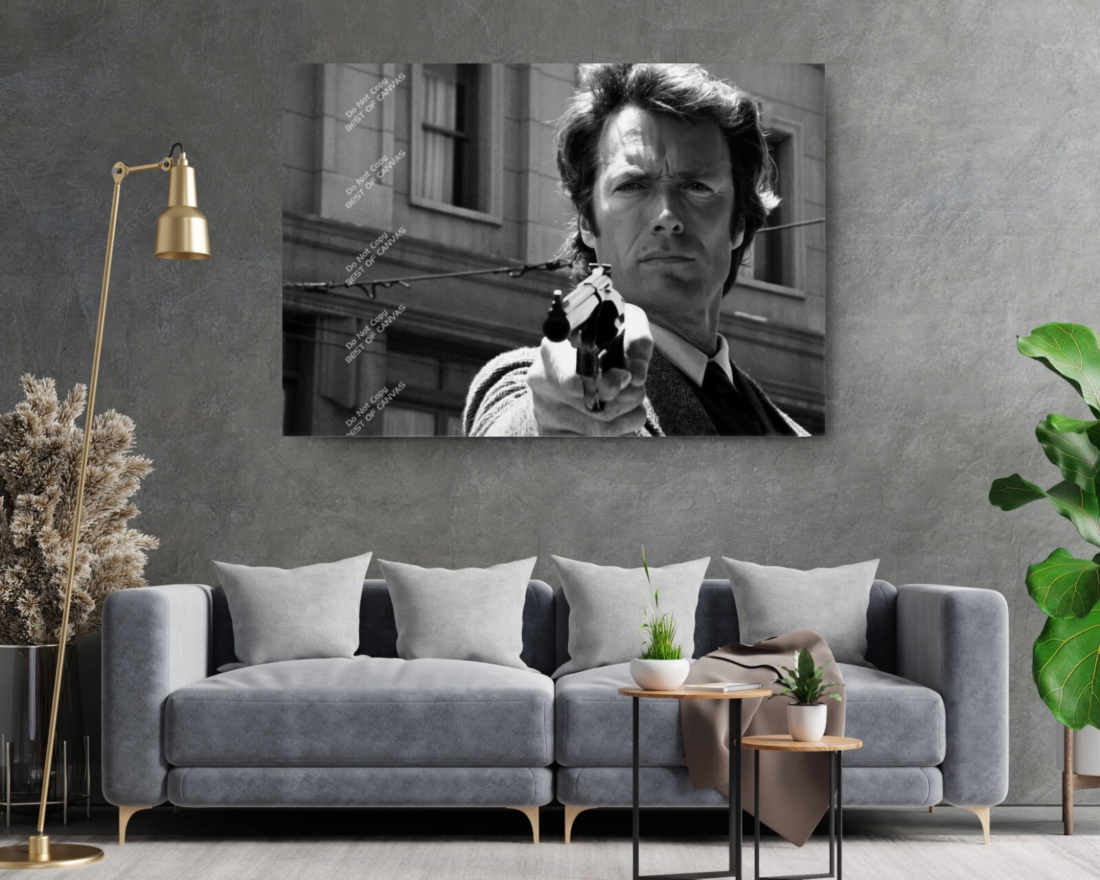 Clint Eastwood Dirty Harry Movie Western Large Poster Canvas Print Art