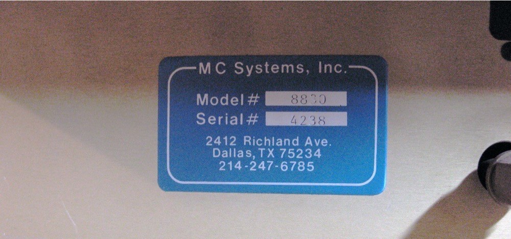 MC SYSTEMS Model 8834 Hot Chuck Controller Unit DC Made in the USA