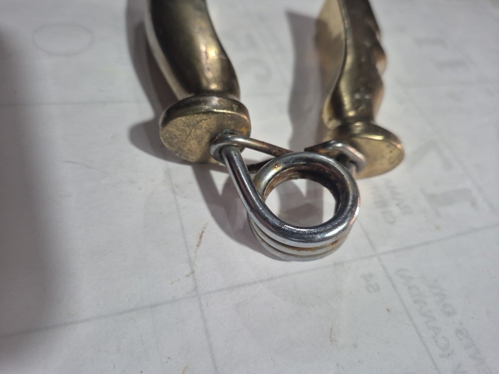 Vintage Solid Brass Exercise Hand Grip Hand Strengthen Exercise Gripper Spring