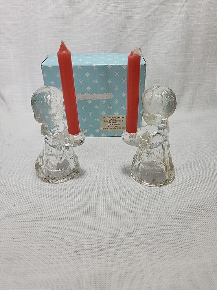 Current, Inc. Glass Children Candle Holders Code 6140-8