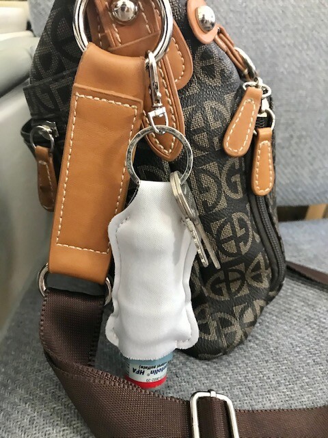 Asthma Inhaler Holder Case Solid White Sleeve COPD Inhaler Keyring Lanyard