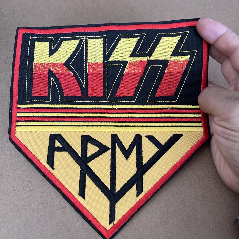 KISS Army Oversized Logo Patch: Embroidered, New, Sew On, 8 1/2 By 8 Inches.