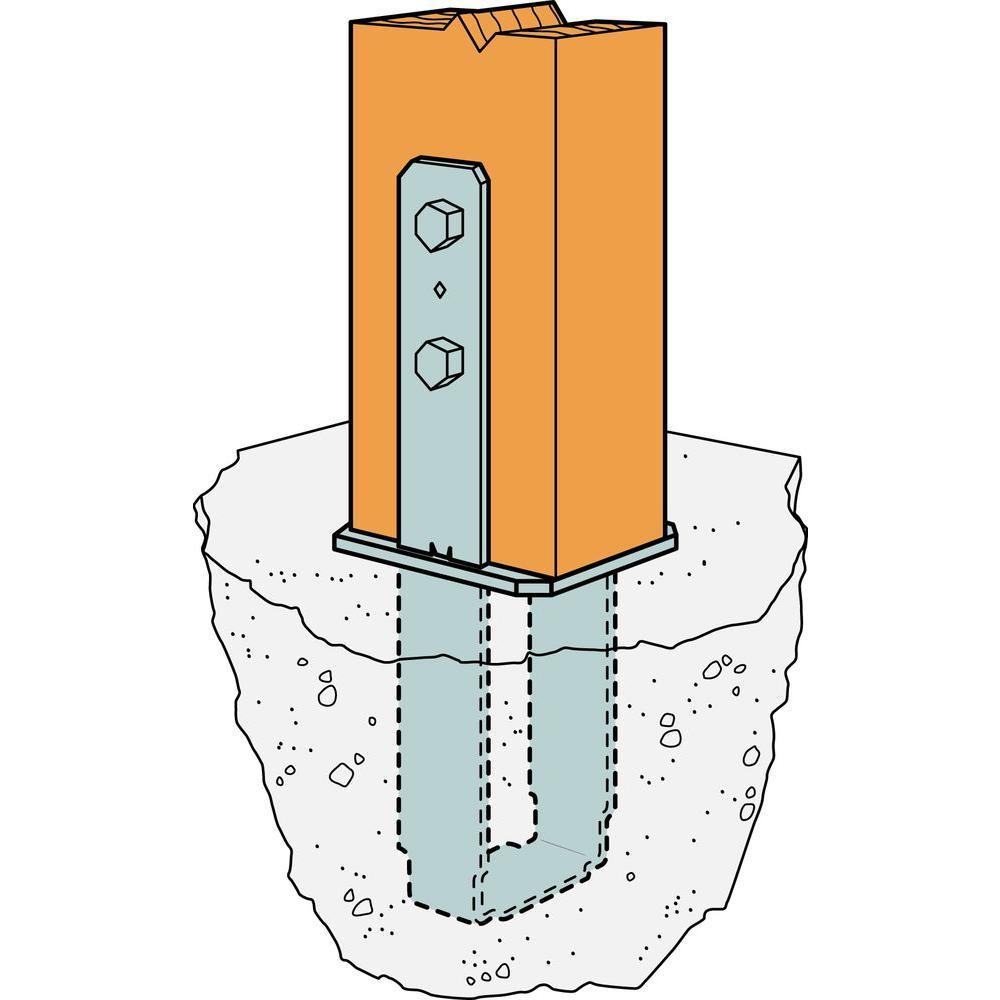 (2) ea Simpson CB44 4 X 4 7 Gauge Galvanized Steel Column Base