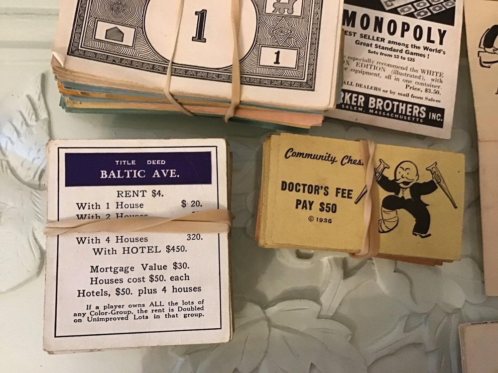 Vintage 1954 Monopoly Game