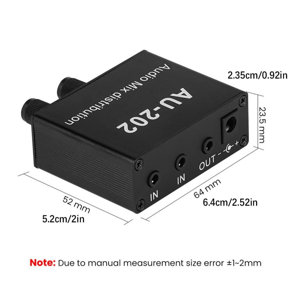 Stereo Audio Mixer Distributor for Headphone Power AMP Volume Control DC5-19V