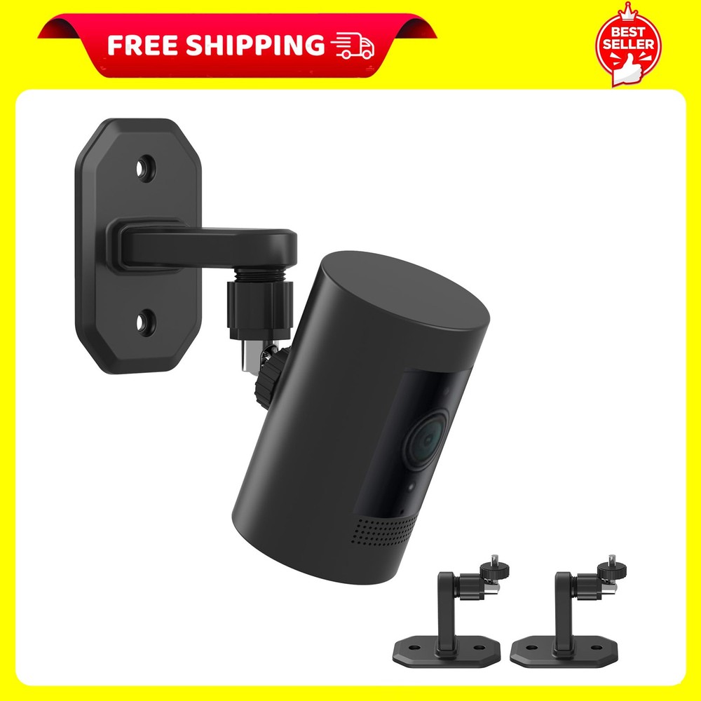 2Pack Adjustable Wall Mount Bracket Compatible with Ring Stick Up Cam & Ring ...