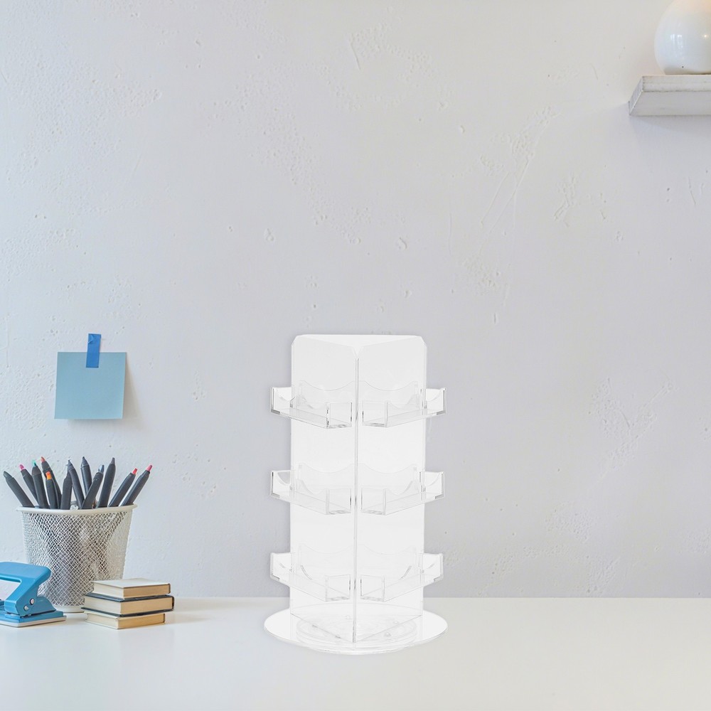3 Tier Acrylic Cards Rotating Display Stand, Clear