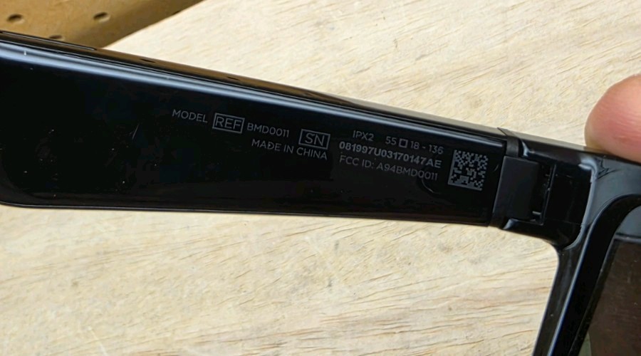 Bose Frames Tenor Rectangular Bluetooth Audio Sunglasses - Black NO CHARGER