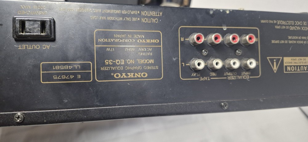 onkyo integra eq-35 Equalizer - Powers On - Missing Slider Knobs - As Is Read