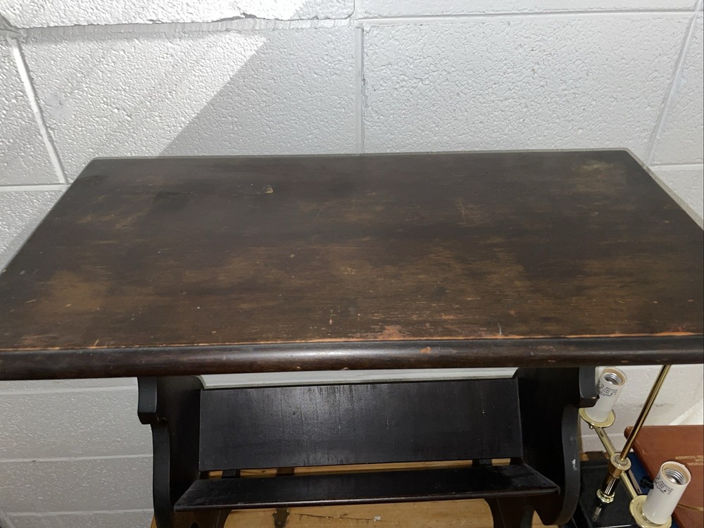 Vintage Solid Wood Bookshelf Table / End Table