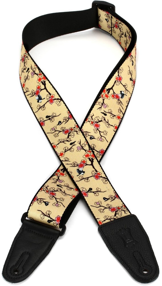 Levy's MPD2 Polyester Guitar Strap - Cherry Trees & Birds