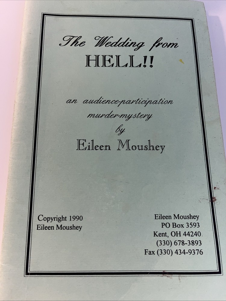 The Wedding From Hell Eileen Moushy 1990 Play Book Script