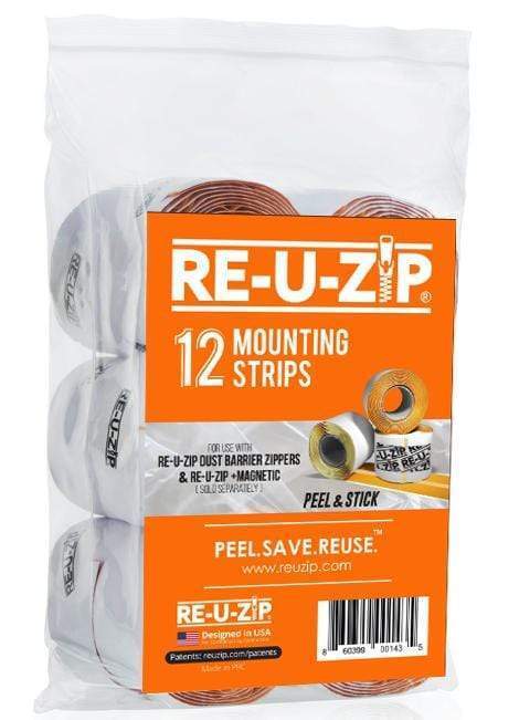 RE-U-ZIP™ Mounting Strips | 12 Pack