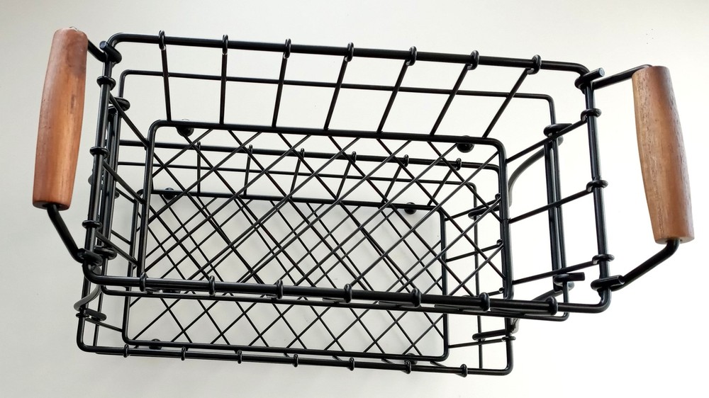 Sunny Point HL-BSKT-03 2-Tier Rectangle Countertop Fruit, Bread Wire Basket