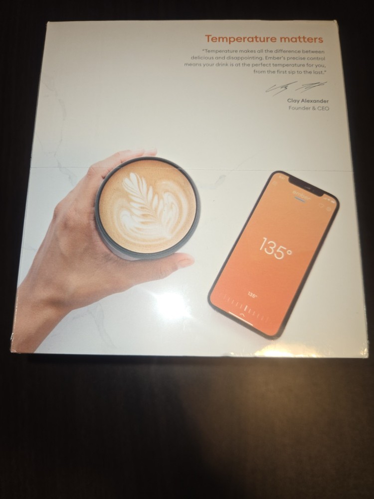 NEW IN BOX! SEALED! Ember Temperature Control Mug 6oz/WORKS WITH ANDROID& APPLE