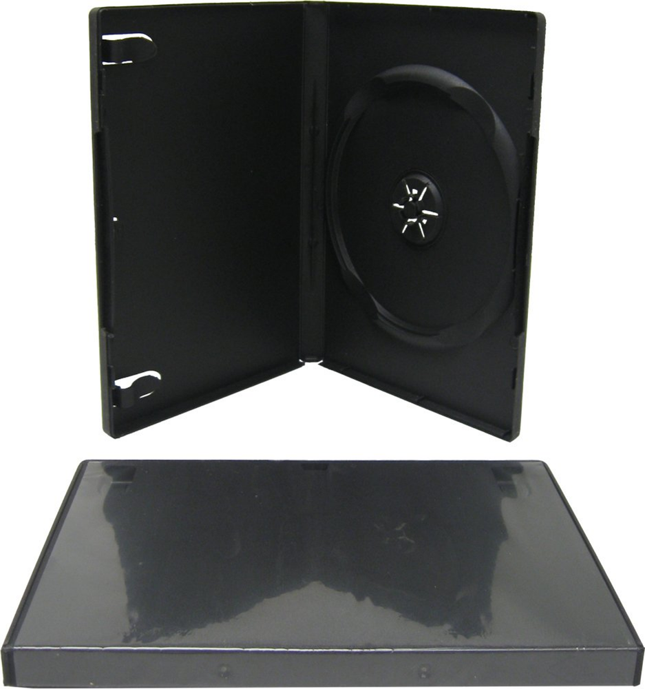 (25) Black Empty Standard Replacement Single DVD Cases Boxes 14mm Disc #DVBR14BK