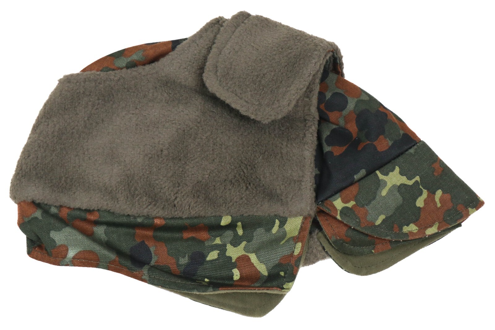 Large (59) - Used German Bundeswehr Flecktarn Winter Field Cap Hat Fleck Camo
