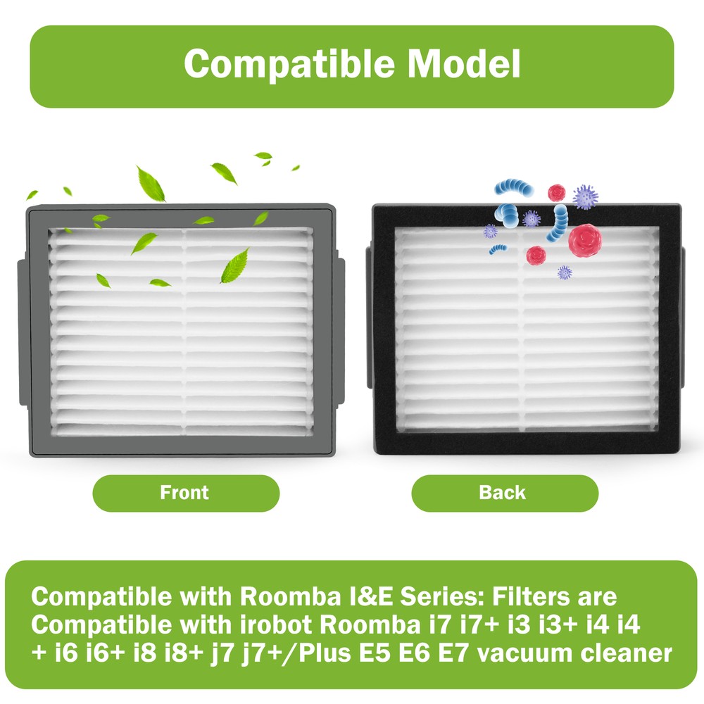 9 Pcs Replacement Filter for iRobot Roomba i7 i7+ i3 i6 i8 Plus E5 E6 E7 Vacuum