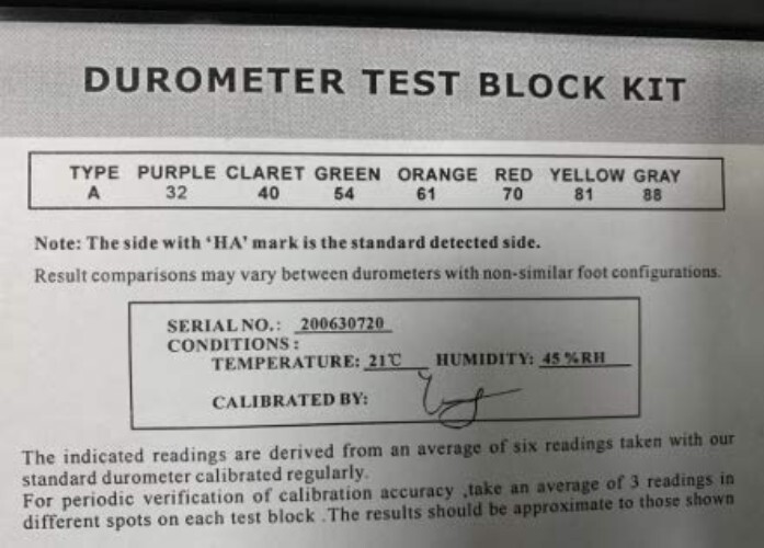 Shore Hardness Test Block Shore Hardness Test Block Type A for Shore Duromete...