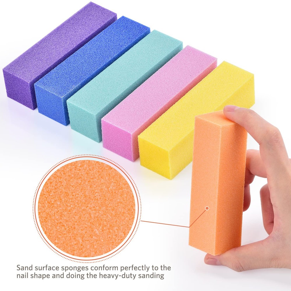 Nail Files and Buffers, Professional Manicure Tools Kit Rectangular Art Care