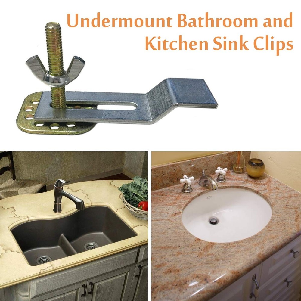Undermount Sink Clips, Sink Brackets, Epoxy Sink Clips - 10 Pack Kit - Kitchen &