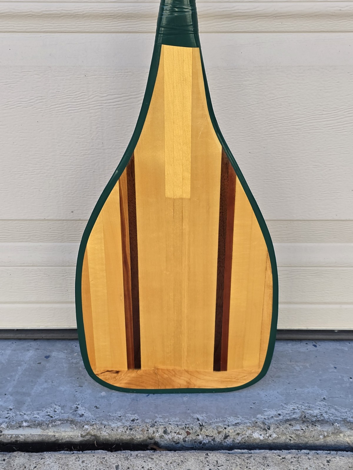 *RARE* MUDBROOK PADDLES WI, USA Wood Angled Outrigger Canoe Paddle 52"x9"