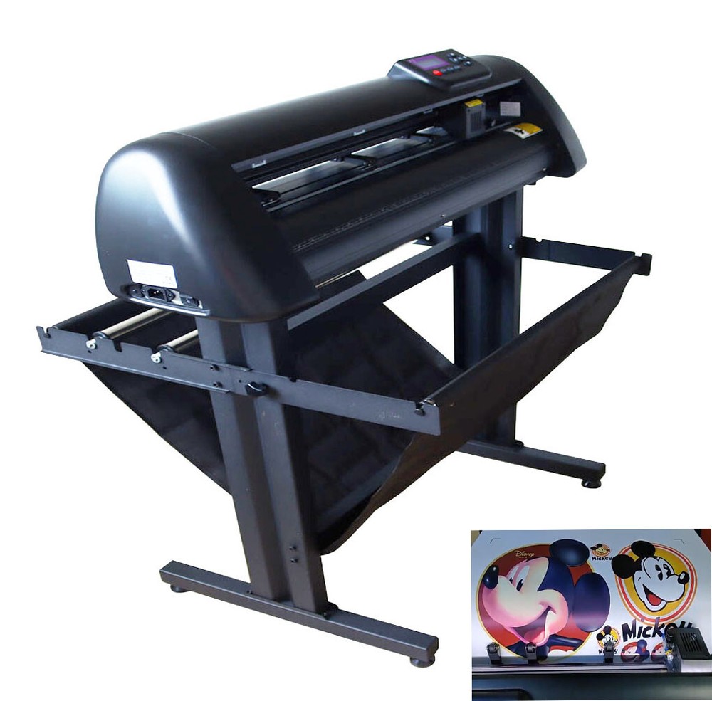 24'' Vinyl Cutter Plotter Cutting Machine w/ Automatic Contour Cutting LCD Scree