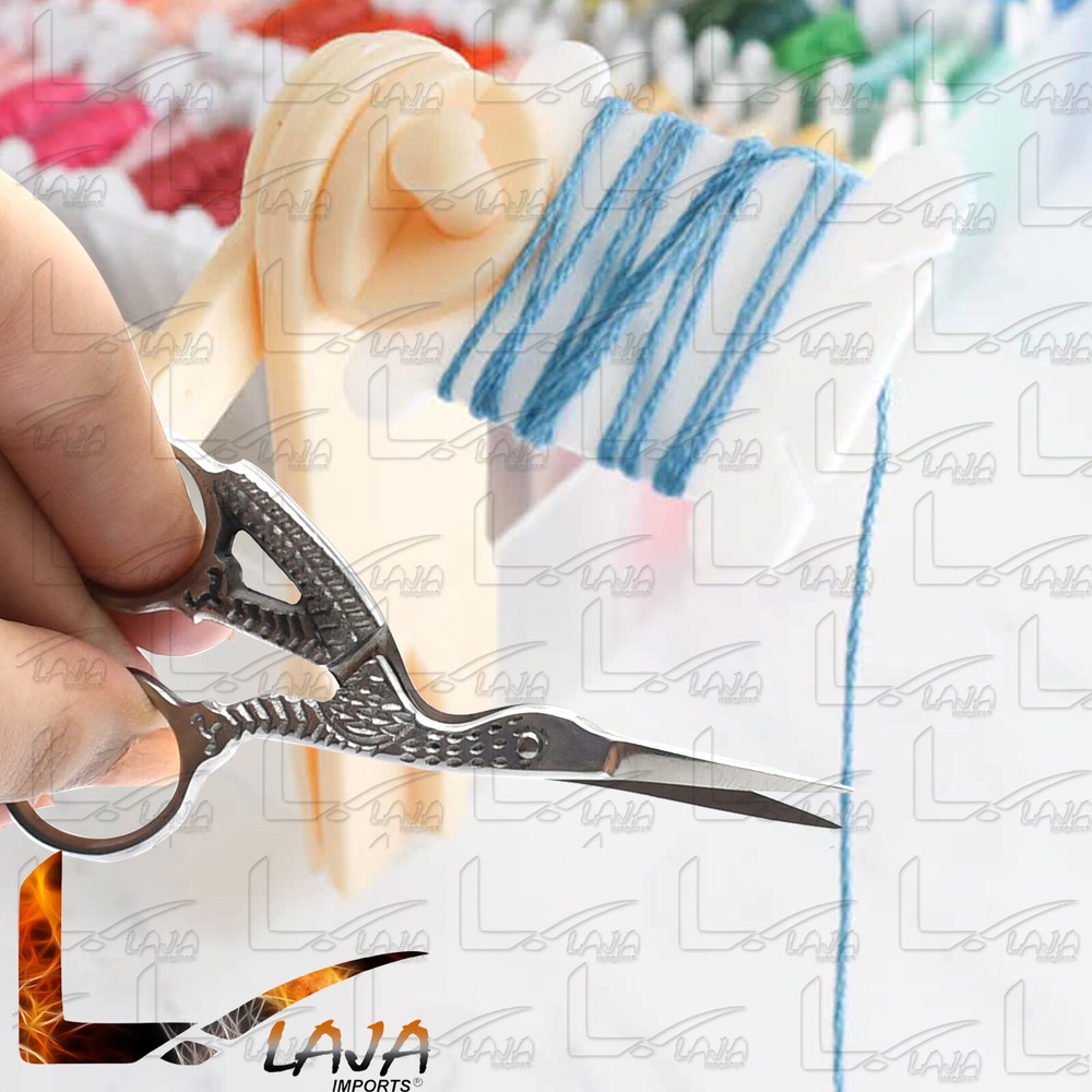 3.5" Silver Plated Embroidery Scissors Sewing Shears Bird Design